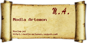 Modla Artemon névjegykártya